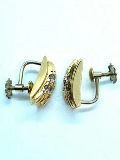 Boucles d'oreilles clips diamants