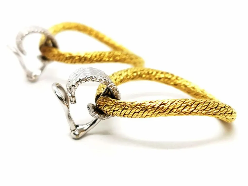 Boucles d'oreilles Clips Or jaune, Or blanc