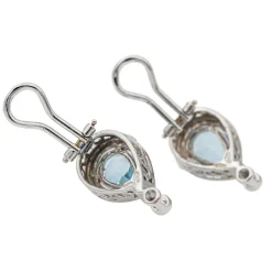 Boucles d'oreilles Clips Or blanc Topaze