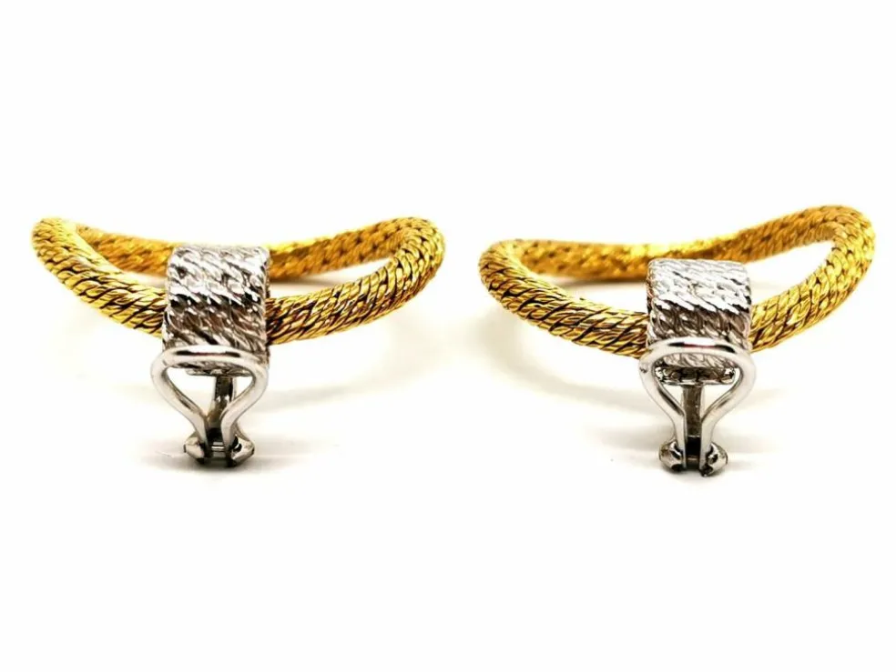Boucles d'oreilles Clips Or jaune, Or blanc