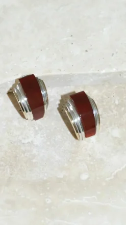 Boucles d'oreilles Clips Puiforcat Cornaline