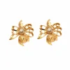Boucles d'oreilles clips vintage diamants or jaune et platine