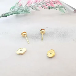 Boucles d'oreilles clous Citrine