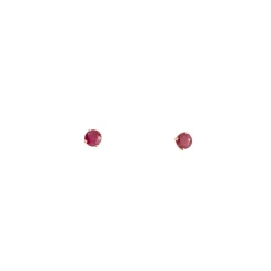 Boucles d'oreilles clous or jaune rubis