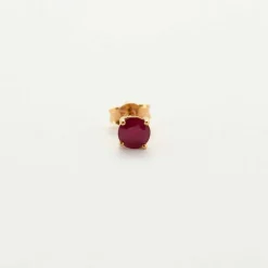 Boucles d'oreilles clous or jaune rubis