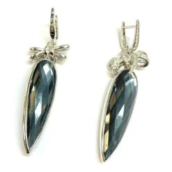 Boucles d’oreilles cocktail or blanc diamants