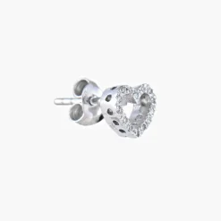 Boucles d'oreilles coeur diamants