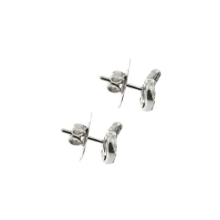 Boucles d'oreilles coeur diamants et saphirs