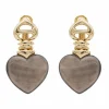 Boucles d'oreilles Coeur Or jaune Nacre