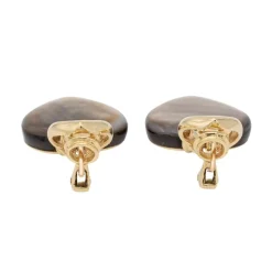 Boucles d'oreilles Coeur Or jaune Nacre