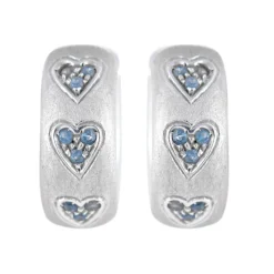 Boucles d'oreilles Coeurs Saphirs