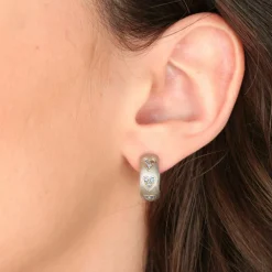 Boucles d'oreilles Coeurs Saphirs
