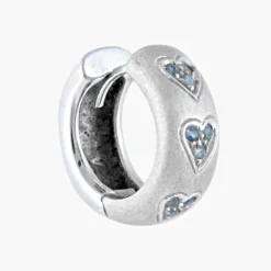 Boucles d'oreilles Coeurs Saphirs