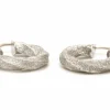 Boucles d'oreilles contemporaines en or blanc 18 carats