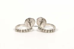 Boucles d'oreilles contemporaines or blanc diamants