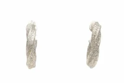 Boucles d'oreilles contemporaines en or blanc 18 carats