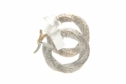Boucles d'oreilles contemporaines en or blanc 18 carats