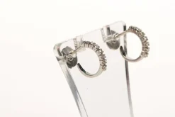 Boucles d'oreilles contemporaines or blanc diamants