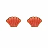Boucles d'oreilles corail or jaune MOMO