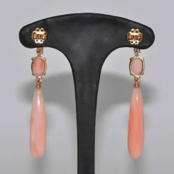 Boucles d'oreilles Corail Diamants