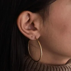 BOUCLES D'OREILLES "CREOLES" OR