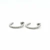 Boucles d’oreilles créole or blanc et diamants