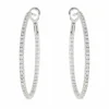 Boucles d'oreilles Créoles Or blanc Diamant