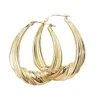 Boucles d'oreilles créoles torsadés en or jaune