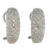 Boucles d'oreilles créoles or blanc diamants