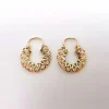 Boucles d'oreilles créoles anciennes or jaune