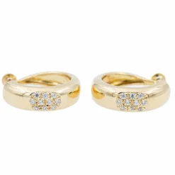 Boucles d'oreilles Créoles Or jaune Diamant