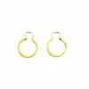 Boucles d'oreilles créoles or jaune guilloché