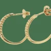 Boucles d'oreilles créoles en or jaune et diamants