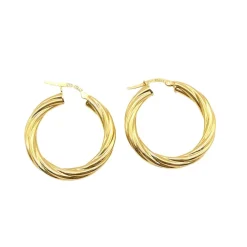 Boucles d'oreilles créoles or jaune