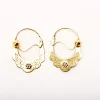 Boucles d'oreilles créoles savoyardes or jaune