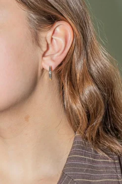 Boucles d'oreilles Créoles Or jaune, Or blanc Diamant