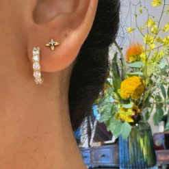 Boucles d'oreilles créoles en diamant
