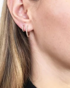 Boucles d'oreilles créoles Or Diamants