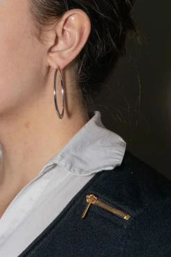 Boucles d'oreilles Créoles Or blanc