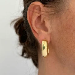 Boucles d'oreilles créoles bombées