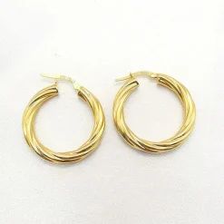 Boucles d'oreilles créoles or jaune