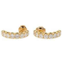 Boucles d'oreilles Créoles Or jaune Diamant