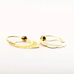 Boucles d'oreilles créoles savoyardes or jaune