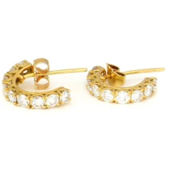 Boucles d'oreilles créoles en diamant