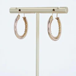 Boucles d'oreilles créoles or rose