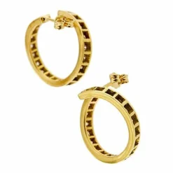 Boucles d'oreilles créoles en diamant