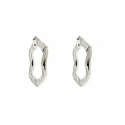 Boucles d'oreilles créoles ondulées