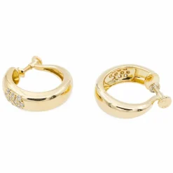Boucles d'oreilles Créoles Or jaune Diamant