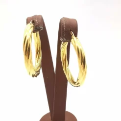 Boucles d'oreilles créoles or jaune