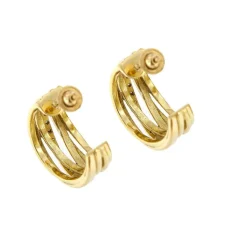 Boucles d'oreilles créoles Or jaune Diamants